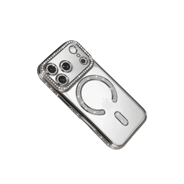 Apple iPhone 18 Pro/17 Pro Joke Simli Magneticsafe Kılıf - Gümüş