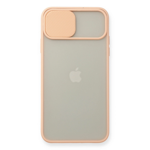 Apple İphone 11 Pro Max Kılıf Palm Buzlu Kamera Sürgülü Silikon - Pembe