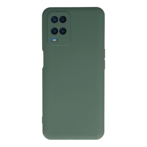 Oppo A54 4g Kılıf Nano İçi Kadife Silikon - Koyu Yeşil