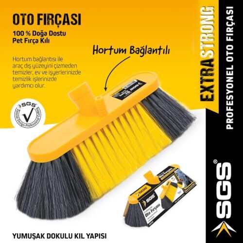 Oto Fırçası Extra, Siyah, 23 cm