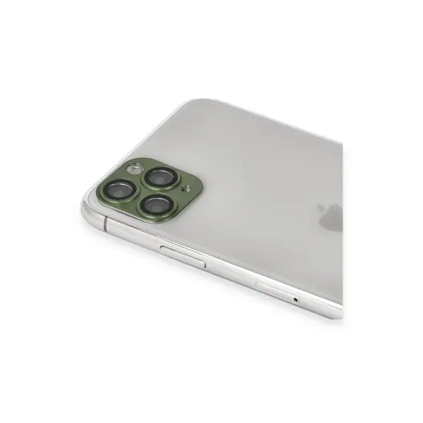 Apple iPhone 11 Pro Max Pers Alüminyum Kamera Lens - Yeşil