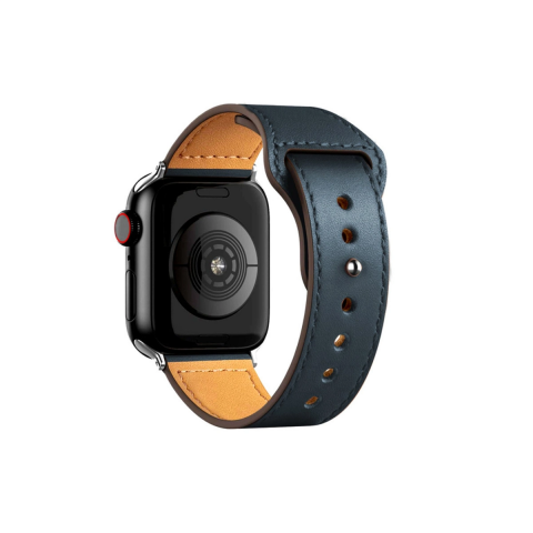Apple Watch 38mm Kr415 Luaz Deri Kordon (SAAT DEĞİLDİR) - Lacivert