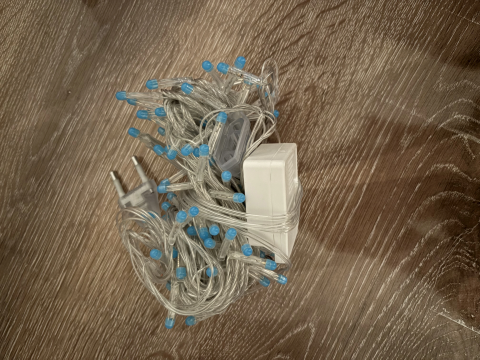 10m 100 Led Damla Uçlu Mavi Işık Şeffaf Kablo Mz-17-6