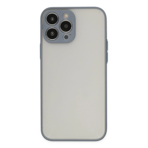 Apple İphone 15 Pro Max Kılıf Montreal Silikon Kapak - Gri