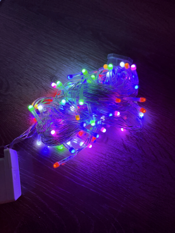10m 100 Led Damla Uçlu Rgb Işık Şeffaf Kablo Mz-17-10