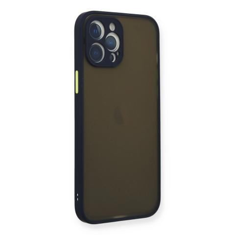 Apple İphone 12 Pro Kılıf Montreal Silikon Kapak - Lacivert