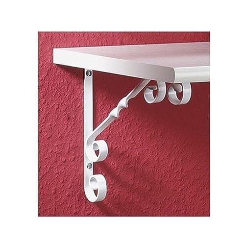 2 Adet Burgulu 15 x 15 cm Dekoratif Raf Altı Ayağı Konsol Siyah