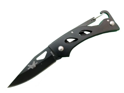A1103b Siyah Kamp Çakı 15 Cm - Kancalı Metal Saplı