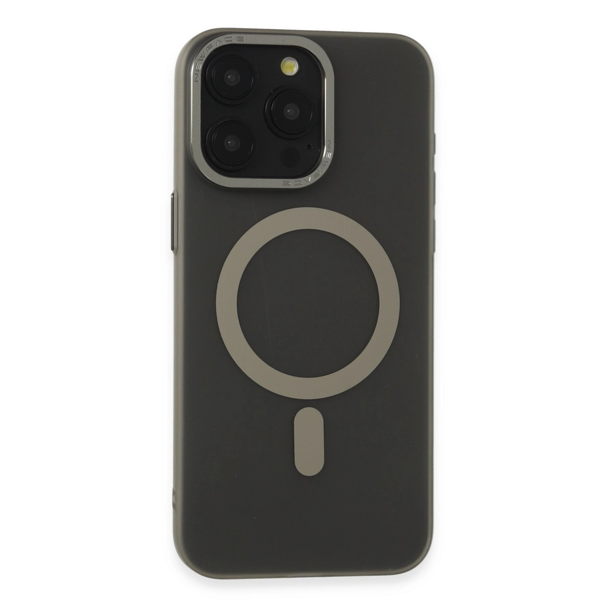 Apple İphone 15 Pro Max Kılıf Lodos Magneticsafe Mat Kapak - Titan Gri