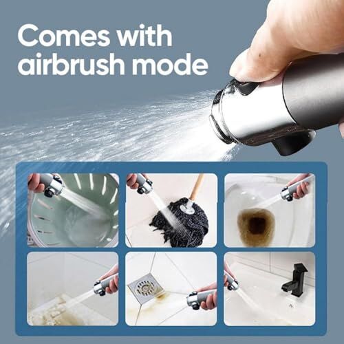 Duş Başlığı Masajlı Uçlu, Massage Handshower, Su Stop Tuşlu, Filtreli 3 Fonksiyonlu El Duş, %30 Su Tasarruflu Handshower