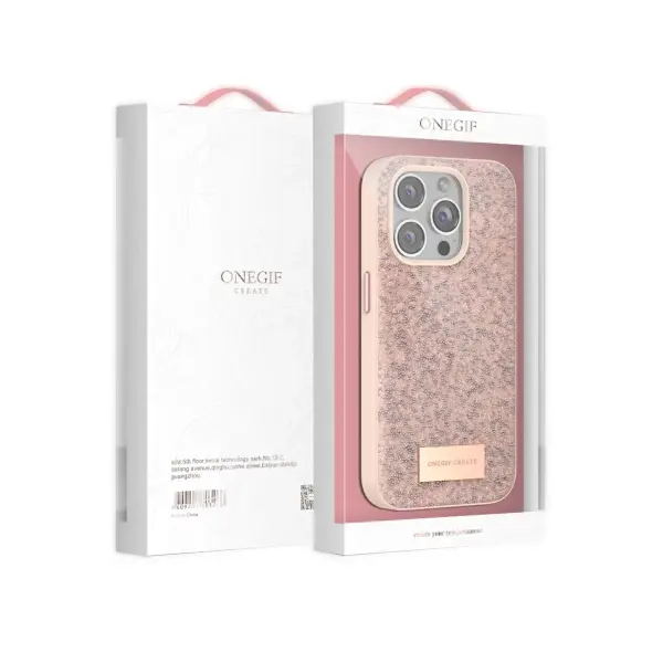 Onegif Apple iPhone 14 Pro Max Bright Simli Kapak - Siyah