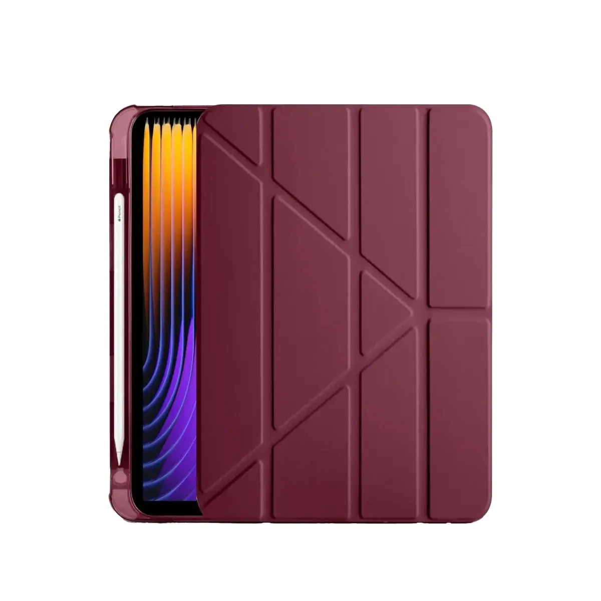 Xiaomi Pad 7 Pro Kılıf Kalemlikli Mars Tablet Kılıfı - Mürdüm