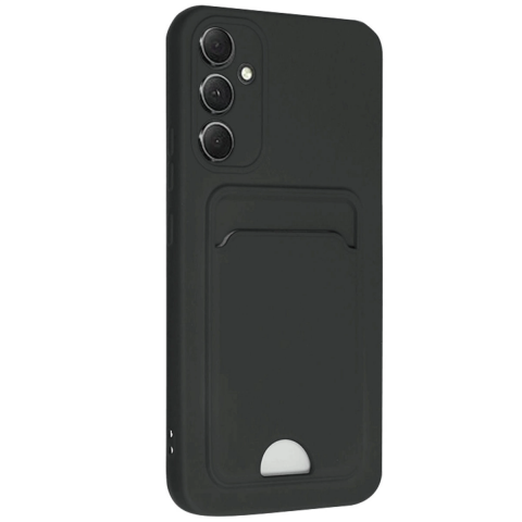 Samsung Galaxy A16 5g Kılıf Kelvin Kartvizitli Silikon - Siyah