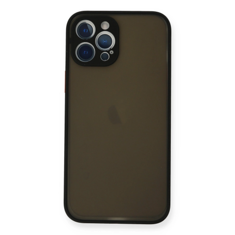 Apple İphone 12 Pro Max Kılıf Montreal Silikon Kapak - Siyah