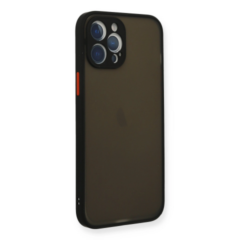 Apple İphone 12 Pro Max Kılıf Montreal Silikon Kapak - Siyah