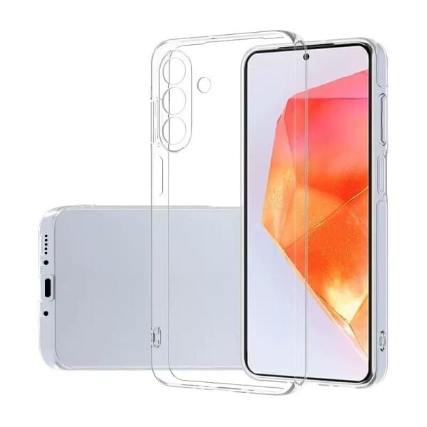 Samsung Galaxy A17 ile uyumlu Kılıf Süper Esnek Yapılı Toz ve Kirden Koruyan SilikonGalaxy A17ile uyumlu Süper Şeffaf Kapak