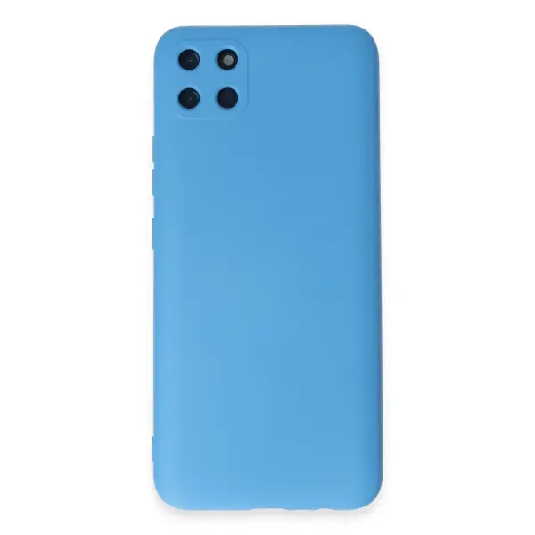 Realme C11 Kılıf Nano içi Kadife Silikon - Mavi