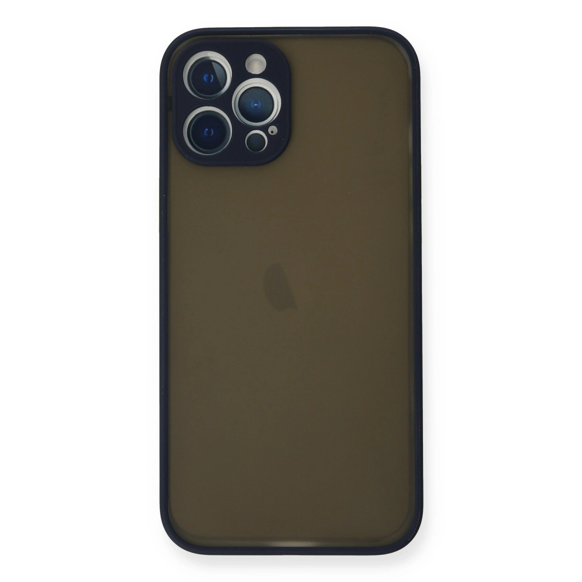 Apple İphone 12 Pro Max Kılıf Montreal Silikon Kapak - Lacivert
