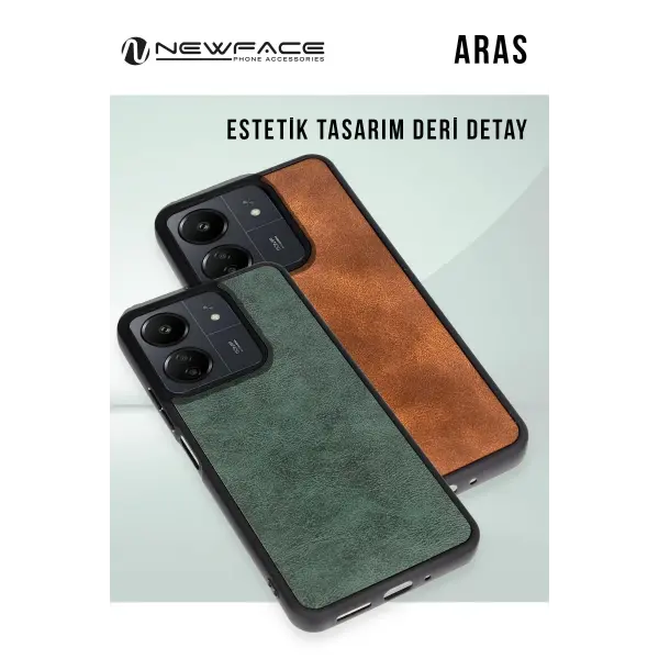 Realme 12 5G Kılıf Aras Deri Kapak - Kırmızı
