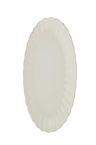 Bone Luz Altın File Kayık Tabak 27X19 Cm Tekli Bnlzf28Ky20