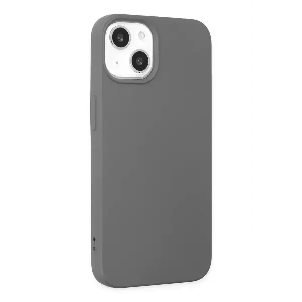 Apple iPhone 14 Kılıf Nano içi Kadife Silikon - Gri