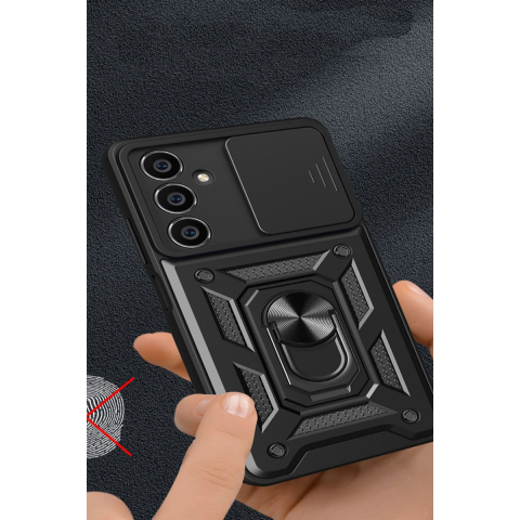 Samsung Galaxy A25 5g Kılıf Pars Lens Yüzüklü Silikon - Gümüş