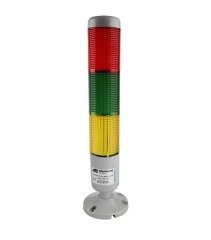 Mutlusan T5 Serisi 3 Kat Işıklı Kolon Flaşörlü Buzzer 24Vdc 129 087 000317