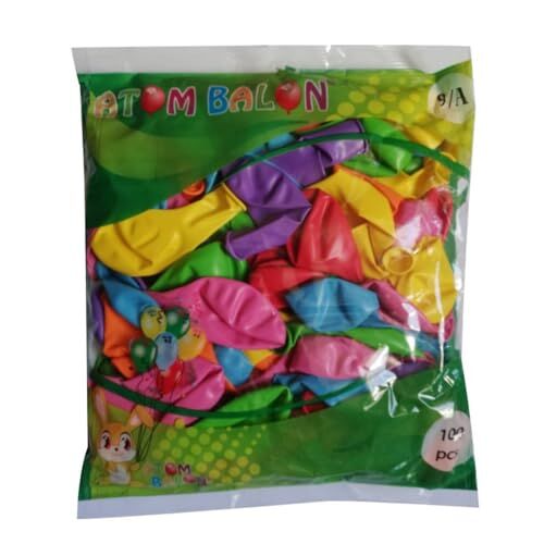 9A Karışık Renkli Balon 100'lü Atom