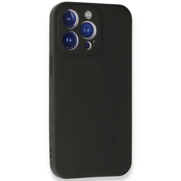 Apple iPhone 13 Pro Max Kılıf First Silikon - Siyah