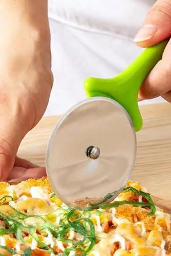 Plastik Saplı Çelik Pizza, Hamur, Mantı ve Börek Kesme Ruleti
