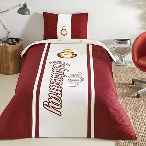Galatasaray 1905 Glow Standart Pamuk Nevresim Takımı, Kırmızı, Tek Kişilik