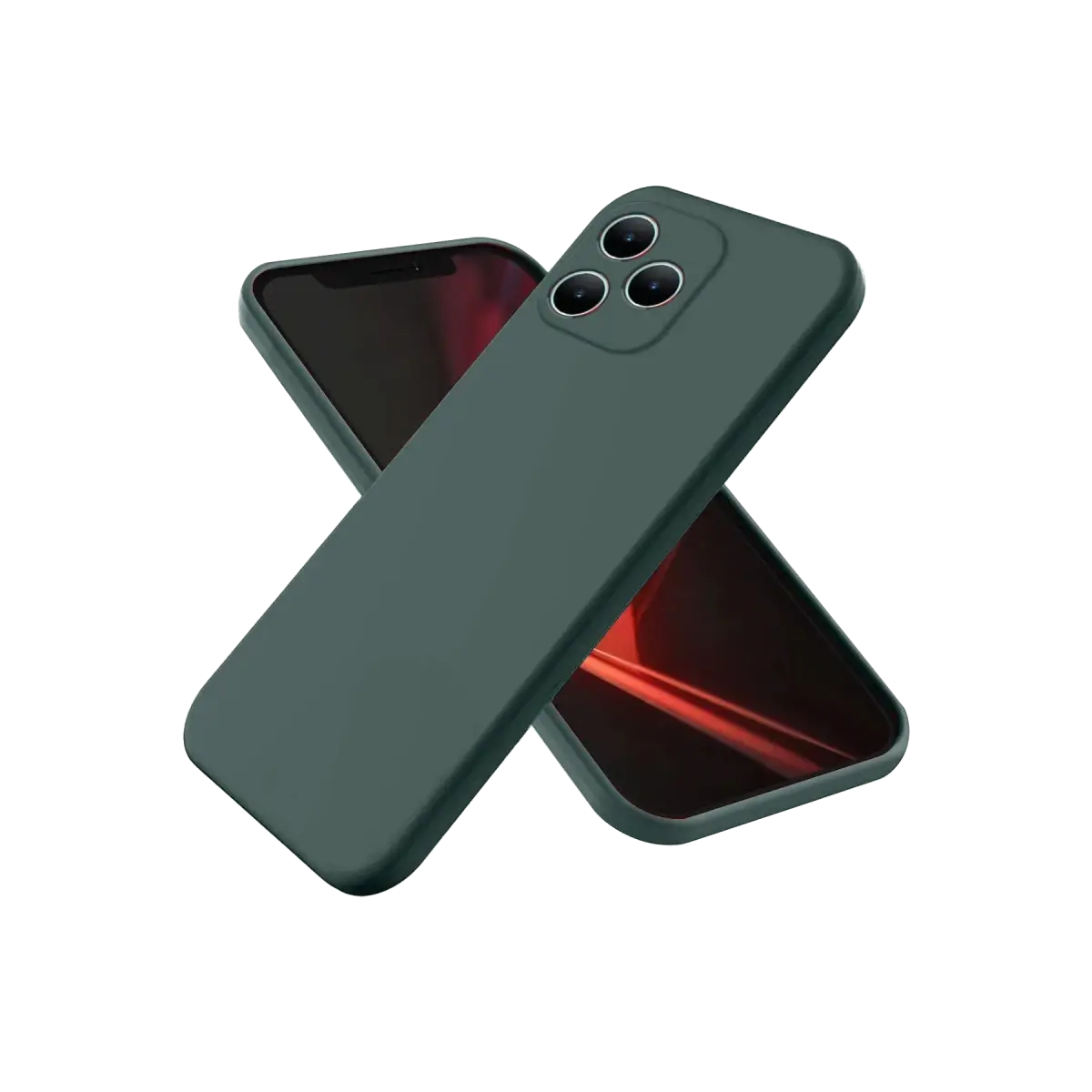 Realme Note 50 4G Kılıf First Silikon - Koyu Yeşil
