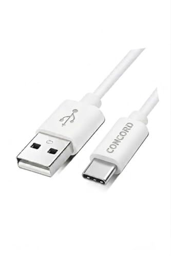 C-821 2.1A 100 CM Type-C şarj ve data kablosu, beyaz, akıllı telefonlar ve tabletler için