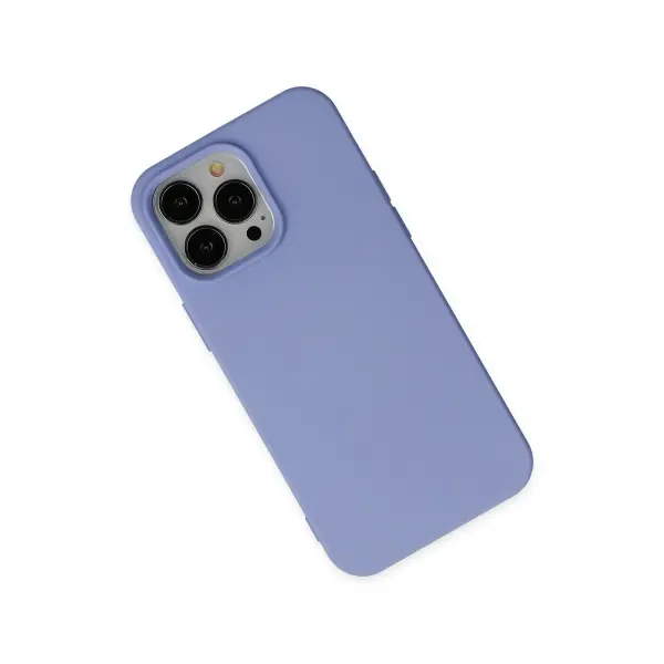 Apple iPhone 14 Pro Kılıf Nano içi Kadife Silikon - Lila