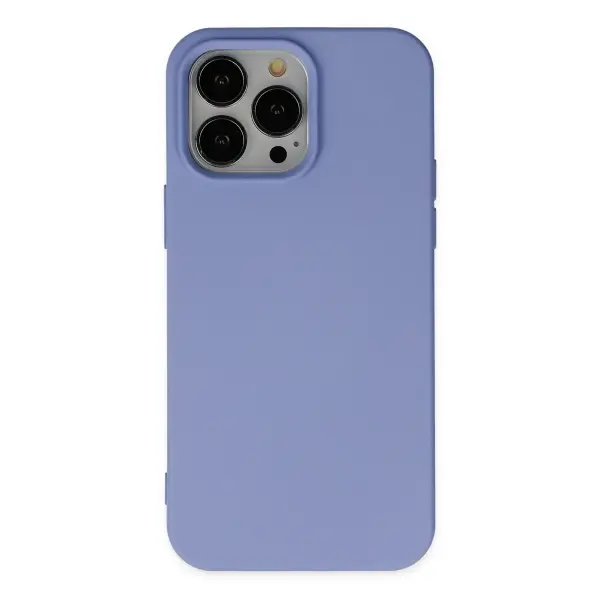 Apple iPhone 14 Pro Kılıf Nano içi Kadife Silikon - Lila