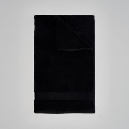Premium Pamuk 85x150 cm Banyo Havlusu Siyah
