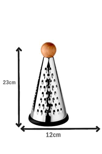 Ahşap Topuz Tutuculu 3 Taraflı Paslanmaz Çelik Şef Rendesi Orta Boy 23 * 12 cm