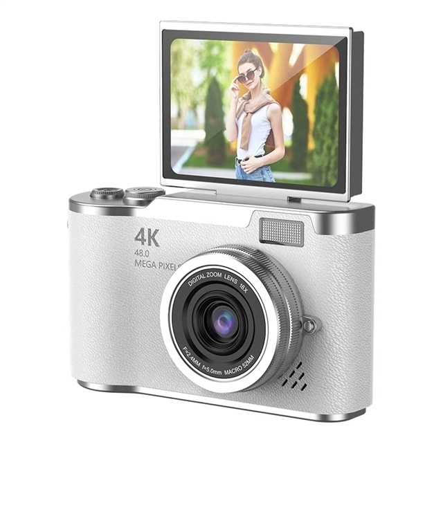 4k Dijital Retro Video Kamera 48mp 18x Zoom Flaşlı (32gb) Kart Dijital Vlog Fotoğraf  Makinesi Türkçe