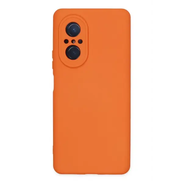 Huawei Nova 9 SE Kılıf Nano içi Kadife Silikon - Turuncu