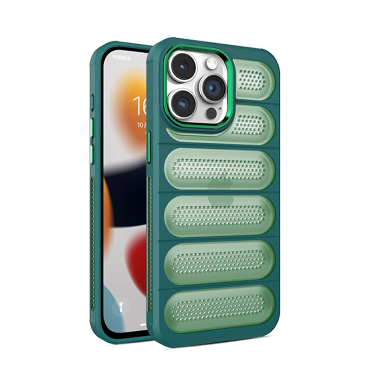 Apple İphone 14 Pro Max Kılıf Airmax Silikon Kapak - Koyu Yeşil