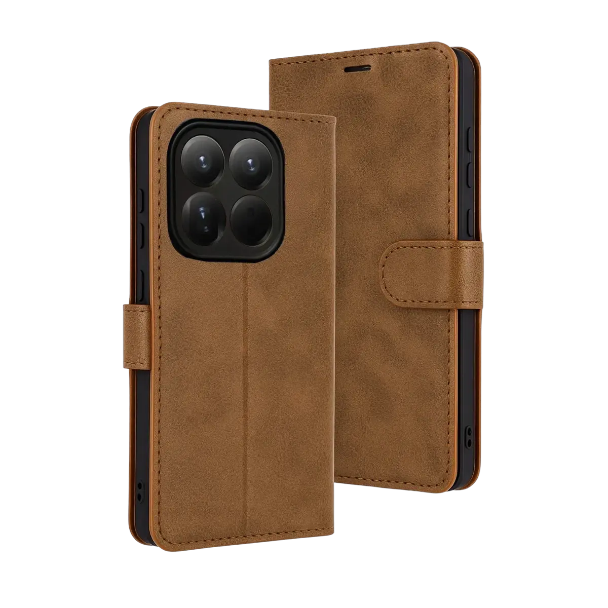 Xiaomi Mi 15T Trend S Plus Kapaklı Kılıf - Taba