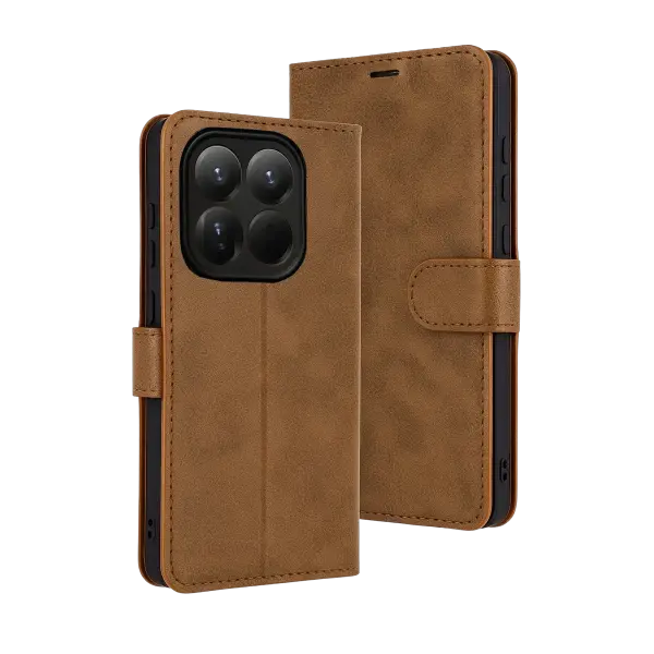 Xiaomi Mi 15T Trend S Plus Kapaklı Kılıf - Taba