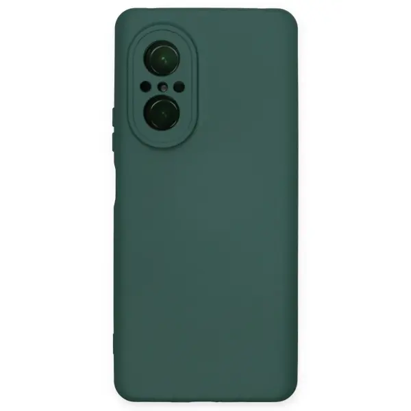 Huawei Nova 9 SE Kılıf Nano içi Kadife Silikon - Koyu Yeşil