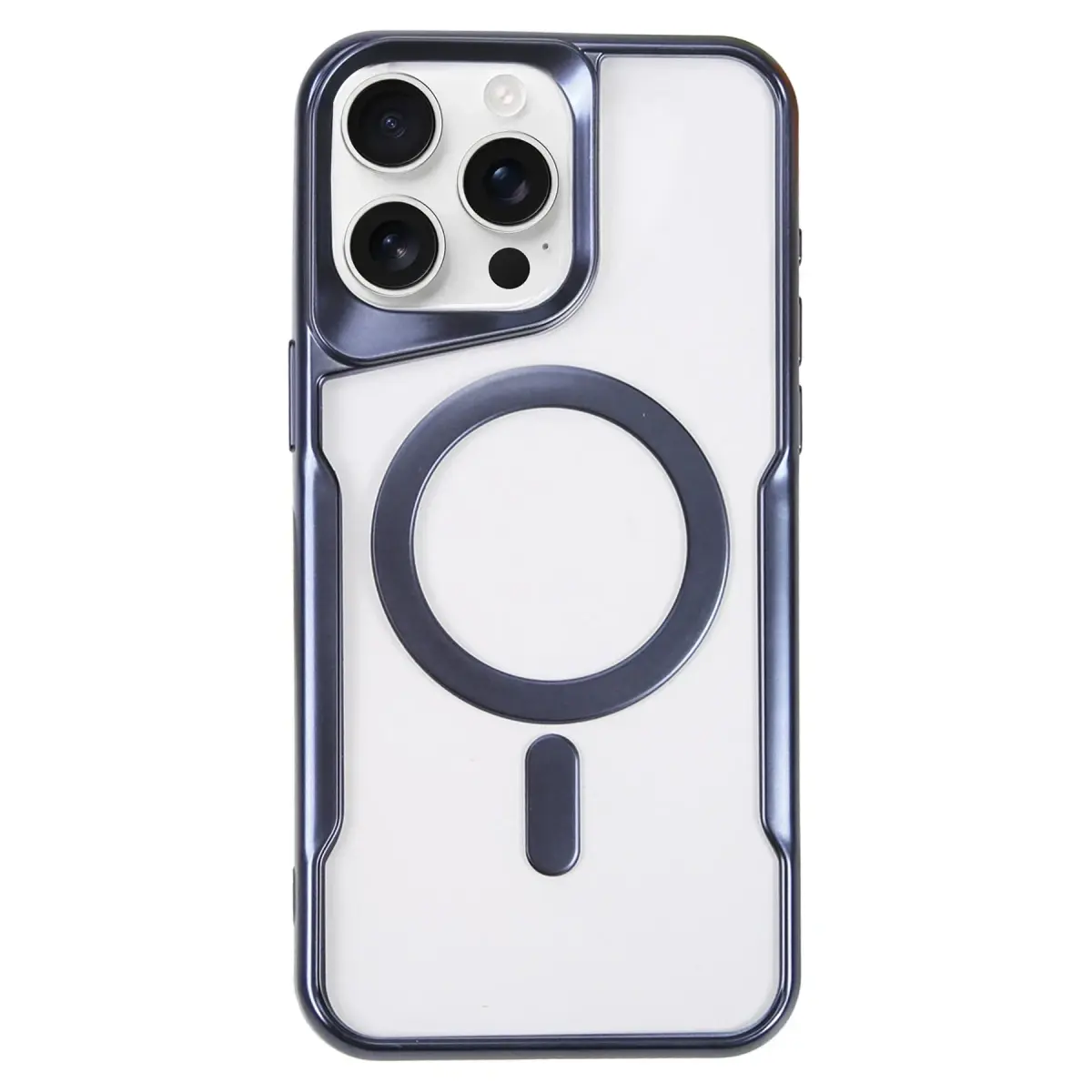 Apple iPhone 16 Pro Max Kılıf Boyi Magsafe Silikon Kapak - Lacivert