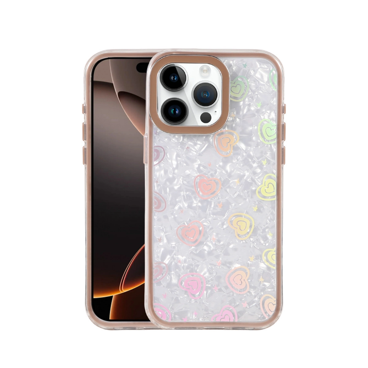 Apple İphone 14 Pro Max Lumi Desenli Kapak - Çöl Titanyum