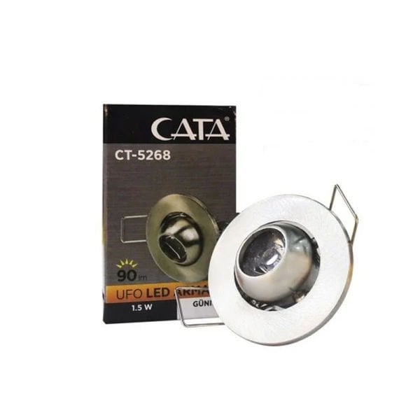 Cata 1,5W Power Led Ufo Spot (Satin Kasa) (Amber) CT-5268A