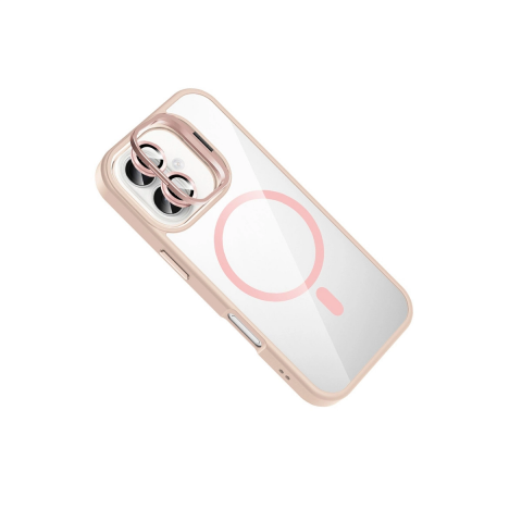 Joko Apple İphone 16 Plus Remim Lensli Magsafe Standlı Kapak - Pembe