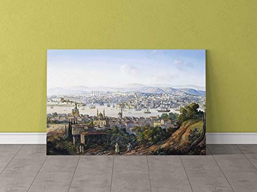 İstanbul'a Bakan Türkler Kanvas Tablo, 70x110 Cm