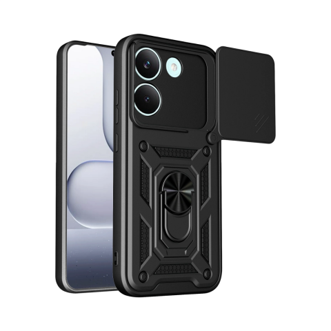 Xiaomi Poco X8 Pro Pars Lens Yüzüklü Silikon - Siyah