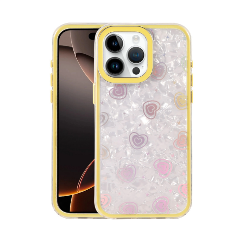 Apple İphone 15 Pro Lumi Desenli Kapak - Sarı